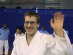 Norweign Judoka Mr. Per-Einar in a cheerful mood after settle  a Bronze
