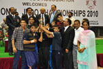 Punjab Men Team with Runner-up Trophy, Junior National 2010-11, BLR