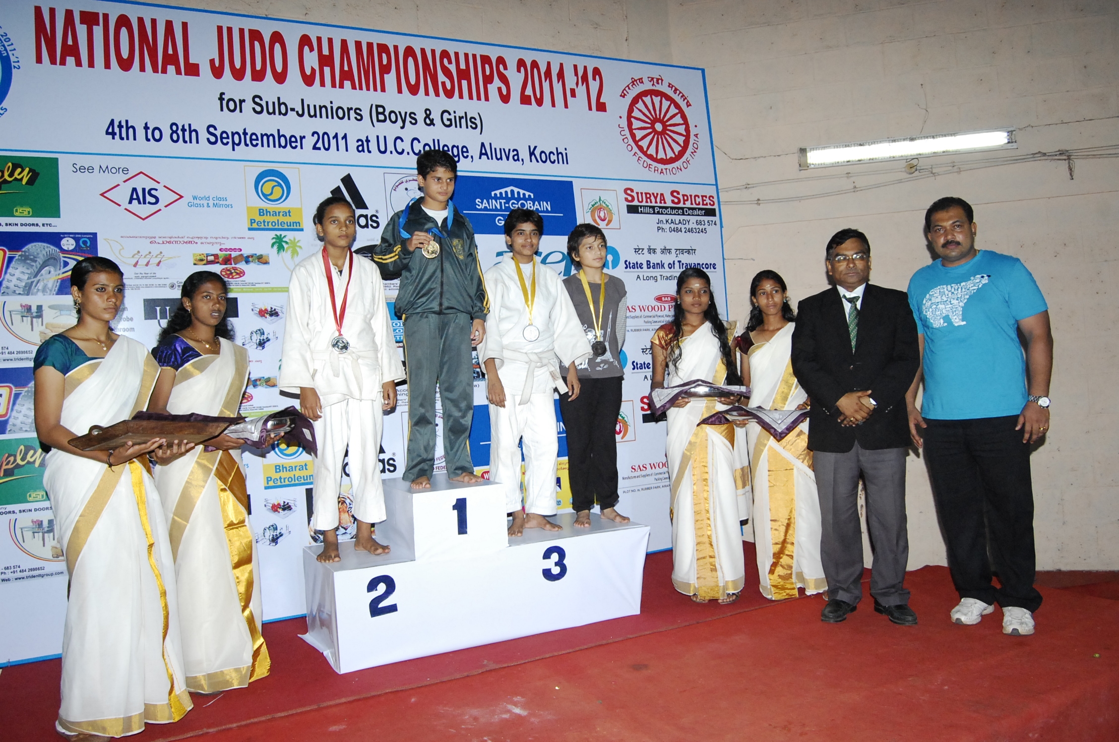 Medal Ceremony of the Sub-Junior National 2011-12, Kerala
