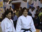 Ms. Takiguchi Namiho and Ms. Tomomi Matsubara, JOC Volunteers, Japan, gave excellent demonstration during the Senior National Judo Championships 2008-09, Lucknow