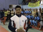 Mr. Irom Sanju SINGH, awarded the Best Player in the Men section, of the Senior National Judo Championships 2008-09