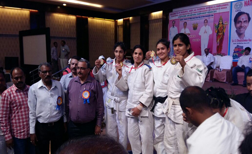 National Judo Team Championships 2015 & South Zone Judo Championships 2015 held from 27th to 29th April 2015 at Hyderabad, Telangana.2