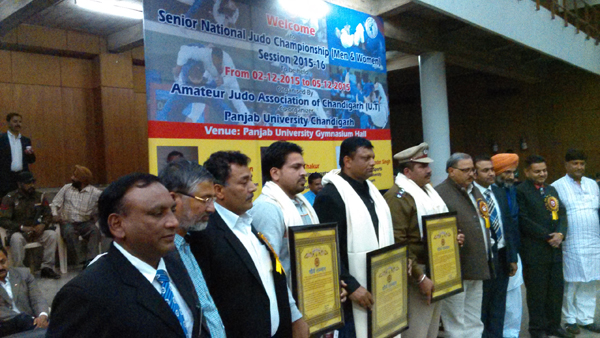 JFI Awarded to Veteran Judokas for their bravery in terrorist attack held in Punjab, during the Senior NationalChandigarh