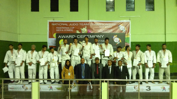 Medal Ceremony of NJTC-2015-16. Winner Punjab, Runner-up Delhi and Third Haryana