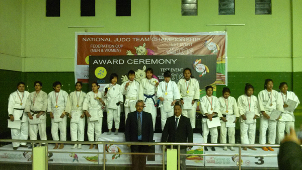 Medal Ceremony of NJTC-2015-16, Shillong: Winner is Mizoram, Runners-up is Haryana and Third position is Manipur