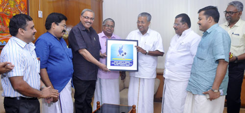 Hon'ble Chief Minister of Kerala Shri. Pinarayi Vijayan, launched Logo of 10th Asian Cadet & 17th Asian Junior Judo Championships 2016, Kochi