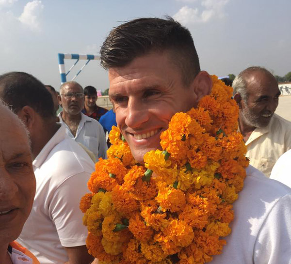 Narnaul welcomes Mr. Miklos the Olympic Champion